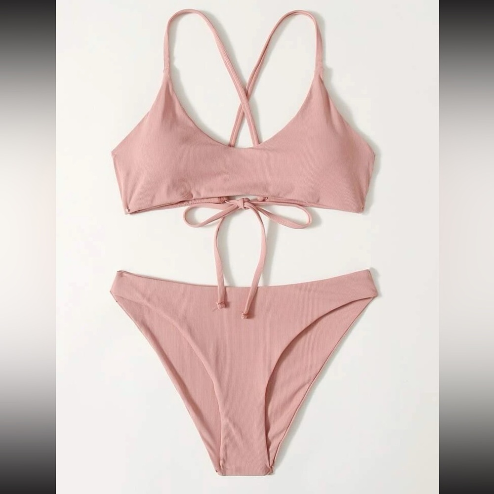 SHEIN Two Piece Pink Bathing Suit